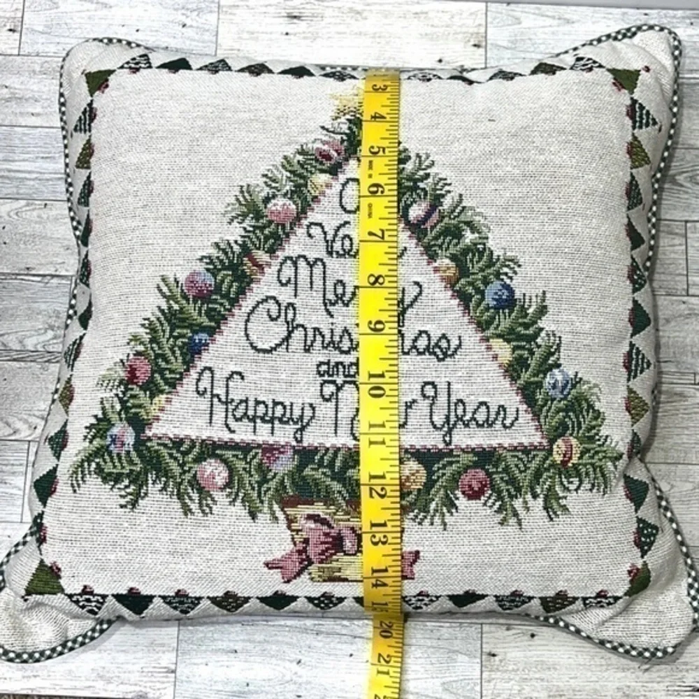 Christmas and New Year Decorative Square Throw Pillow